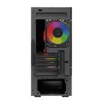 64798 - Gabinete Gamer Balam Rush Micro Torre Nyx GI730 Max MB M-ATX Panel Izq Cristal Frente Sólido USB 3 0/3xFan RGB Negro