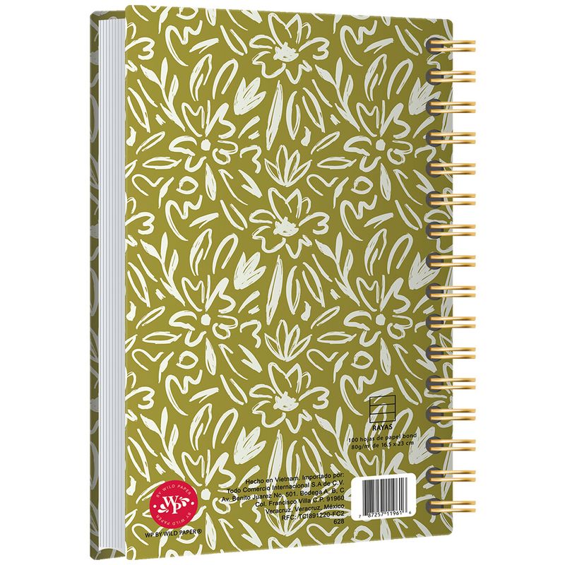 78192 - CUADERNO ESPIRAL FRANCES 100H RAYAS BOTANIC PD