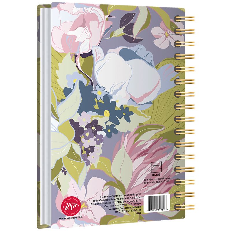 78194 - CUADERNO ESPIRAL FRANCES 100H RAYAS BLOOM PD
