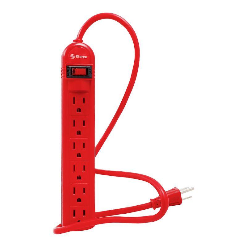 78207 - MULTICONTACTO STEREN 6 ENTRADAS, ROJA