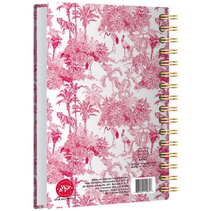 78190 - CUADERNO ESPIRAL FRANCES 100H RAYAS JUNGLE PD
