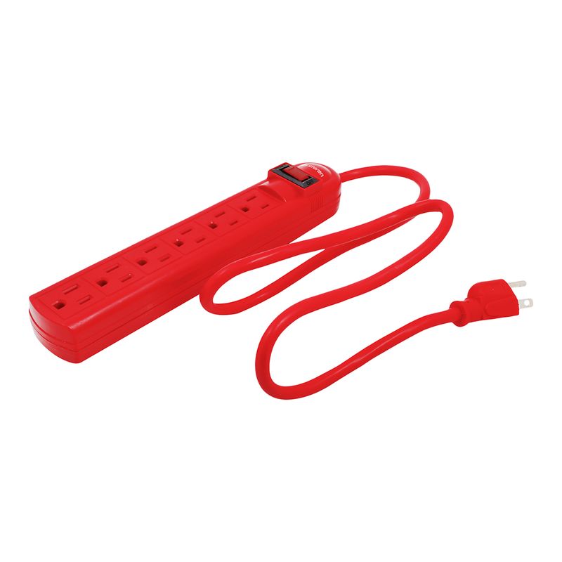 78211 - MULTICONTACTO STEREN 6 ENTRADAS, ROJA