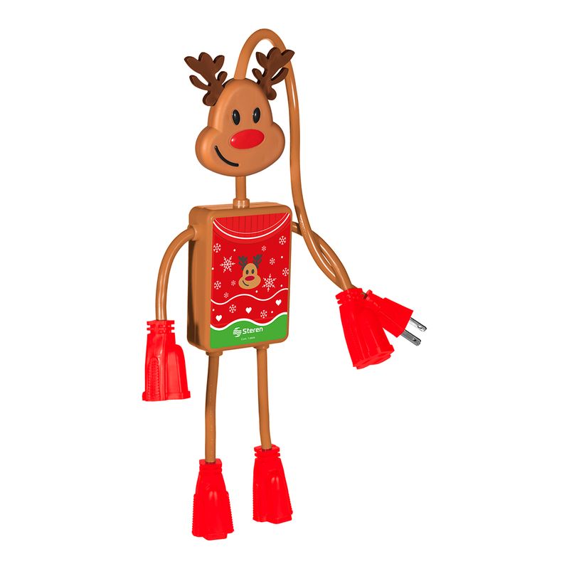 78219 - MULTICONTACTO STEREN 4 ENTRADAS CON FORMA DE RENO