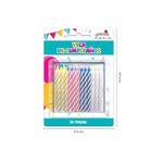 76649 - VELA ESPIRAL COLORES SURTIDOS C/24 PZAS