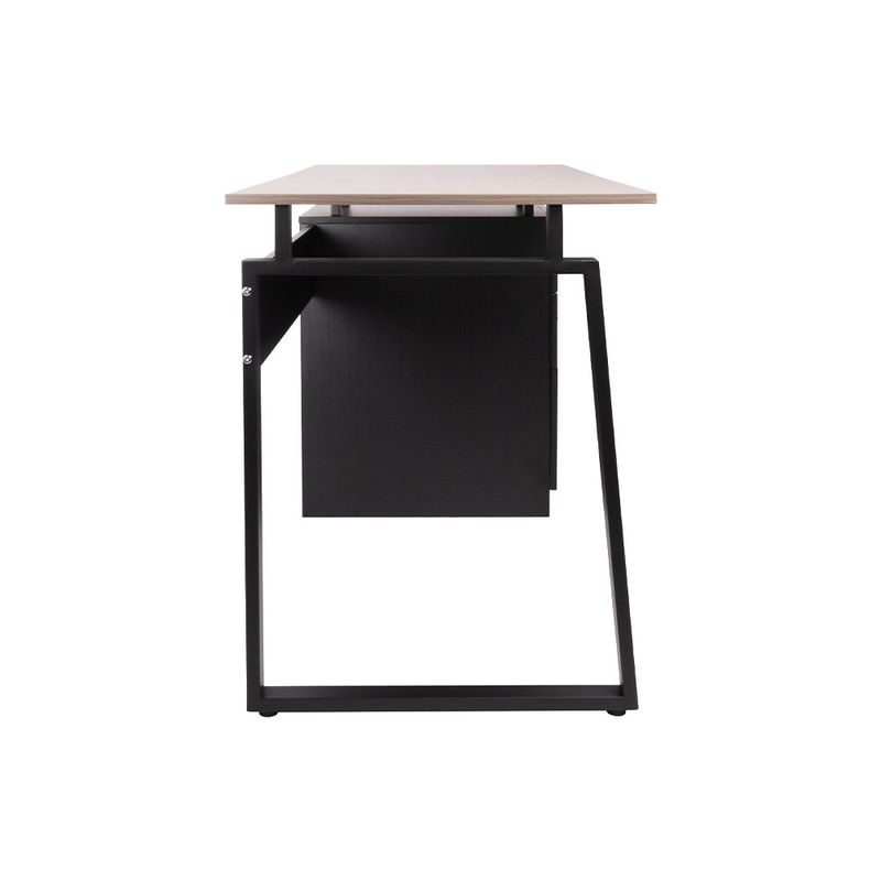 78942 - ESCRITORIO PARA COMPUTADORA CON PEDESTAL CENIZO