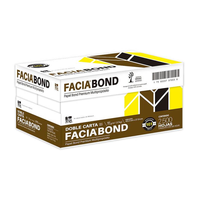 78973 - PAPEL FACIA DOBLE CARTA BLANCO 37K C/500HJS