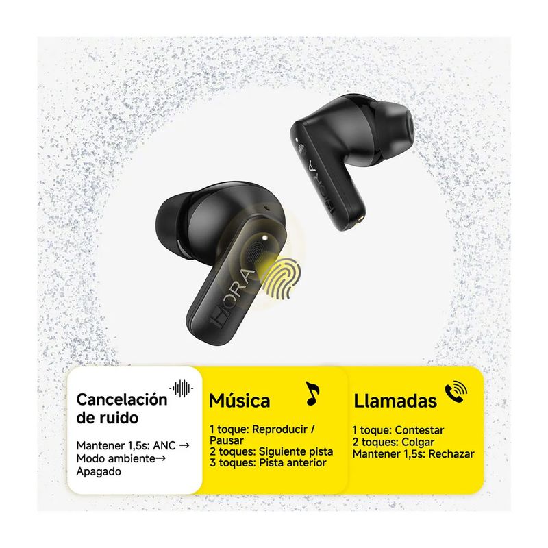 78982 - AUDIFONOS INALAMBRICOS BLUETOOTH 1HORA AUT211, NEGRO