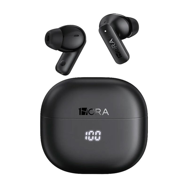 77447 - AUDIFONOS INALAMBRICOS BLUETOOTH 1HORA AUT211, NEGRO
