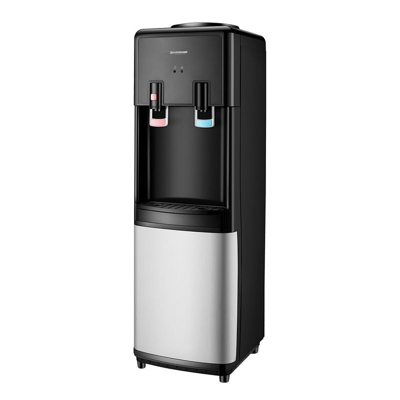 55681 - DESPACHADOR DE AGUA FRIA Y CALIENTE DE PISO COOLWATER, 2 LLAVES, BLANCO & NEGRO