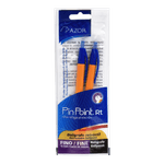 77486 - BOLIGRAFO FINO RETRACTIL PIN POINT AZUL BLT CON 2 PZAS BARRIL AMARILLO