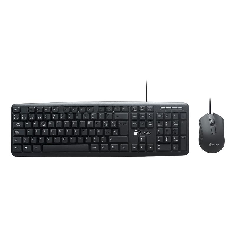 81839 - KIT TECLADO Y MOUSE NEXTEP ALAMBRICO USB COLOR NEGRO