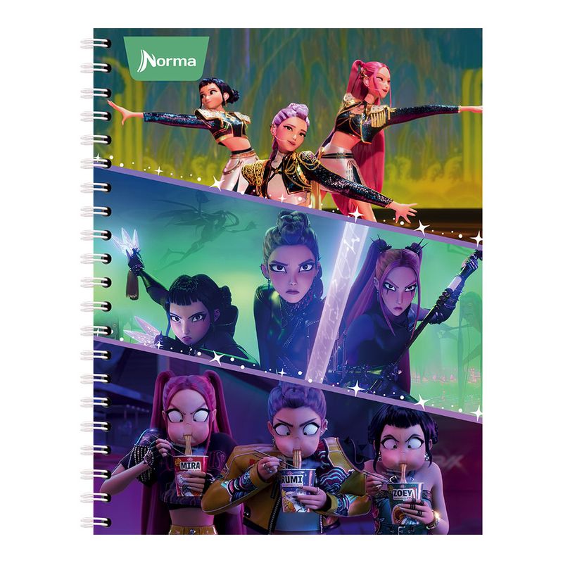 81794 - CUADERNO PROFESIONAL 100H RAYAS K-POP DEMON