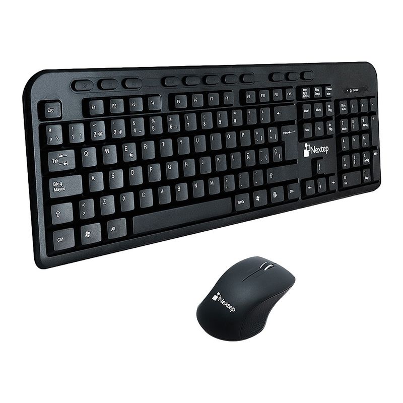 81902 - KIT TECLADO Y MOUSE NEXTEP INALAMBRICO USB COLOR NEGRO