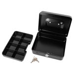 81906 - CAJA METALICA PARA DINERO MEDIANA NEXTEP COLOR NEGRO
