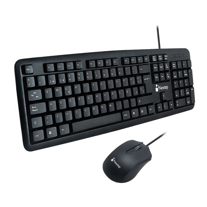 81904 - KIT TECLADO Y MOUSE NEXTEP ALAMBRICO USB COLOR NEGRO