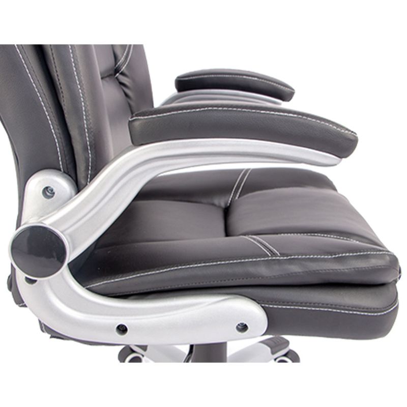 81915 - SILLON EJECUTIVO RESP ALTO VINIPIEL GOLDEN NEGRO C/ BRAZOS ABATIBLES