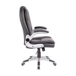 81920 - SILLON EJECUTIVO RESP ALTO VINIPIEL GOLDEN NEGRO C/ BRAZOS ABATIBLES