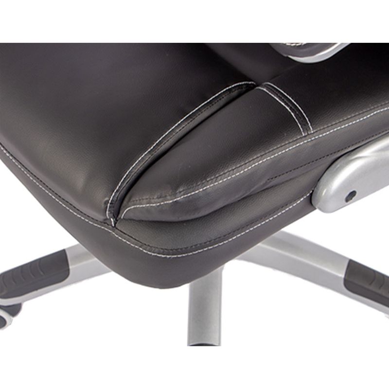 81917 - SILLON EJECUTIVO RESP ALTO VINIPIEL GOLDEN NEGRO C/ BRAZOS ABATIBLES