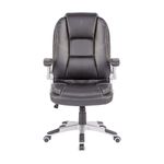 81919 - SILLON EJECUTIVO RESP ALTO VINIPIEL GOLDEN NEGRO C/ BRAZOS ABATIBLES