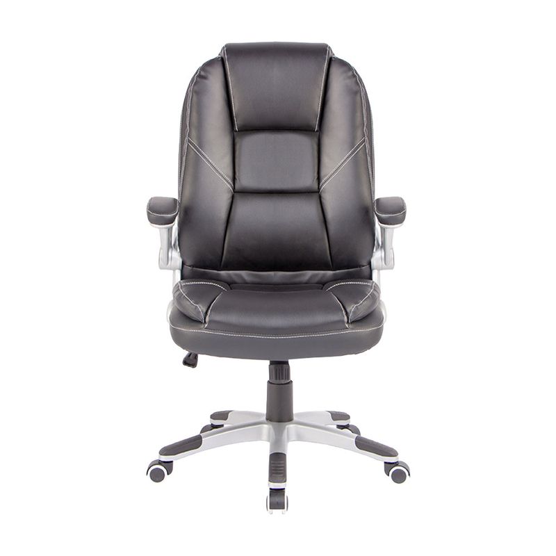 81919 - SILLON EJECUTIVO RESP ALTO VINIPIEL GOLDEN NEGRO C/ BRAZOS ABATIBLES