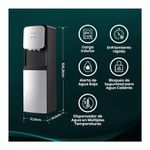 82005 - DISPENSADOR DE AGUA FRIA Y CALIENTE DE PISO HISENSE NEGRO/PLATA, COMPRESOR, GARRAFON OCULTO