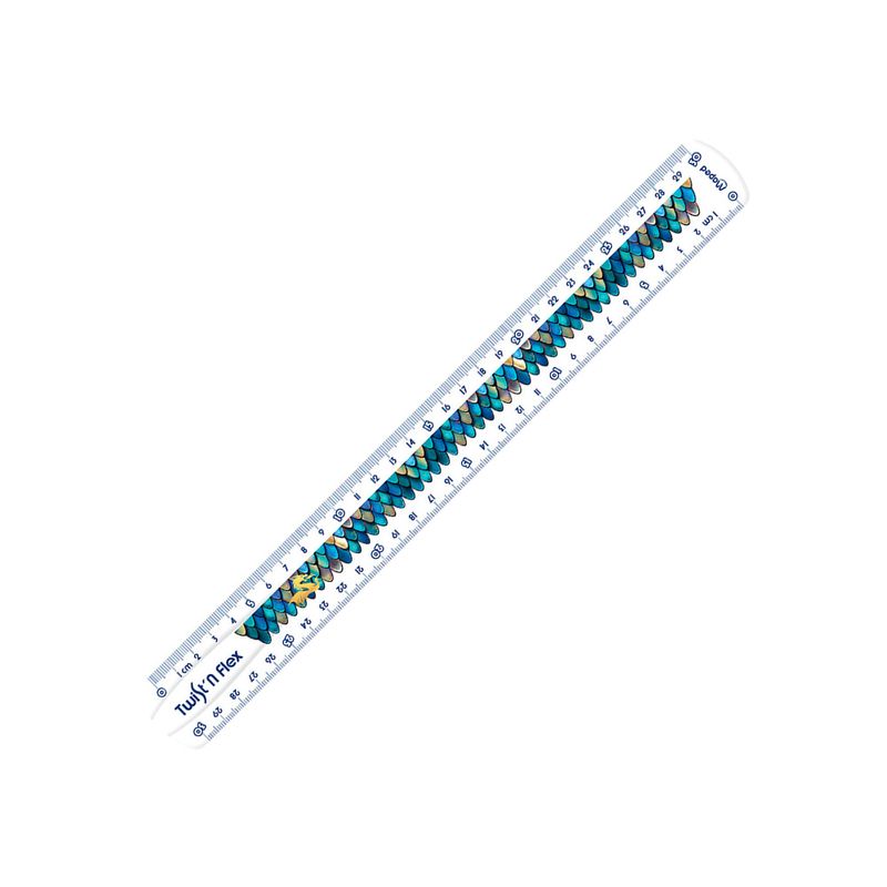 82162 - REGLA PLASTICA 30CM FLEXIBLE TWISTN FLEX DRAGON