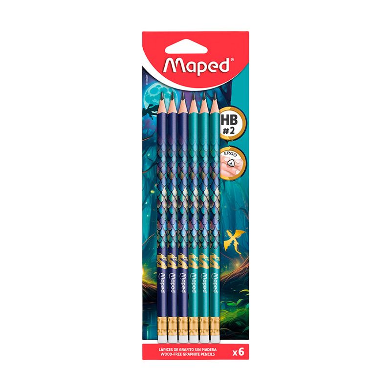 82165 - LAPIZ GRAFITO HB 6 PIEZAS DRAGON BLT