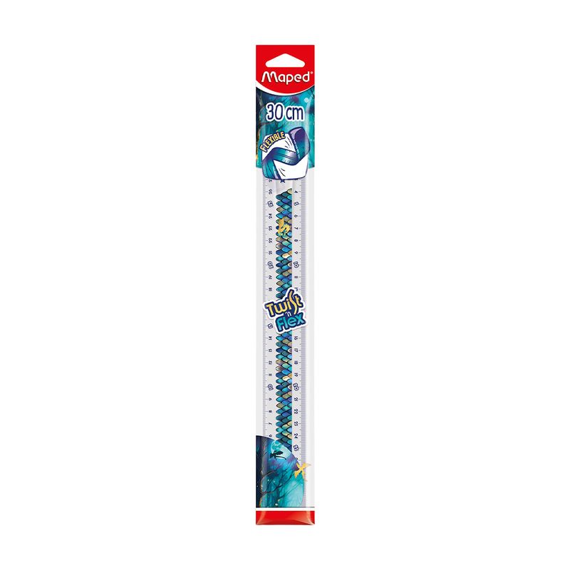 82425 - REGLA PLASTICA 30CM FLEXIBLE TWISTN FLEX DRAGON