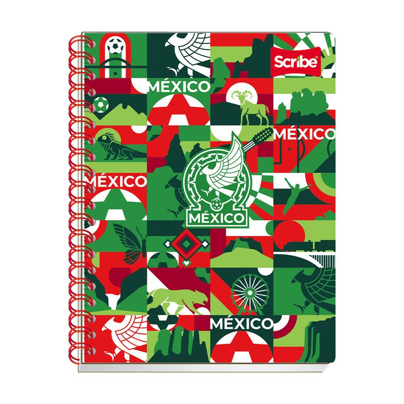 82559 - CUADERNO PROFESIONAL 100H RAYAS SELECCION MEXICANA
