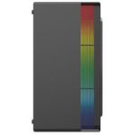 69556 - Gabinete Acteck Mini Torre Fusion II GI440 Max MB M-ATX Fuente ATX Plus 500w Panel Izq Acrilico  Frente Solido RGB Vertical 1xUSB 3 0 Advanced Series Negro