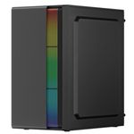69555 - Gabinete Acteck Mini Torre Fusion II GI440 Max MB M-ATX Fuente ATX Plus 500w Panel Izq Acrilico  Frente Solido RGB Vertical 1xUSB 3 0 Advanced Series Negro
