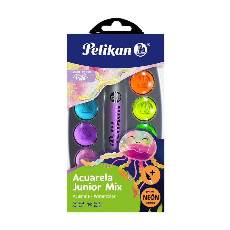 82020 - ACUARELA JUNIOR METALICA ESTUCHE C/16 + PINCEL PELIKAN