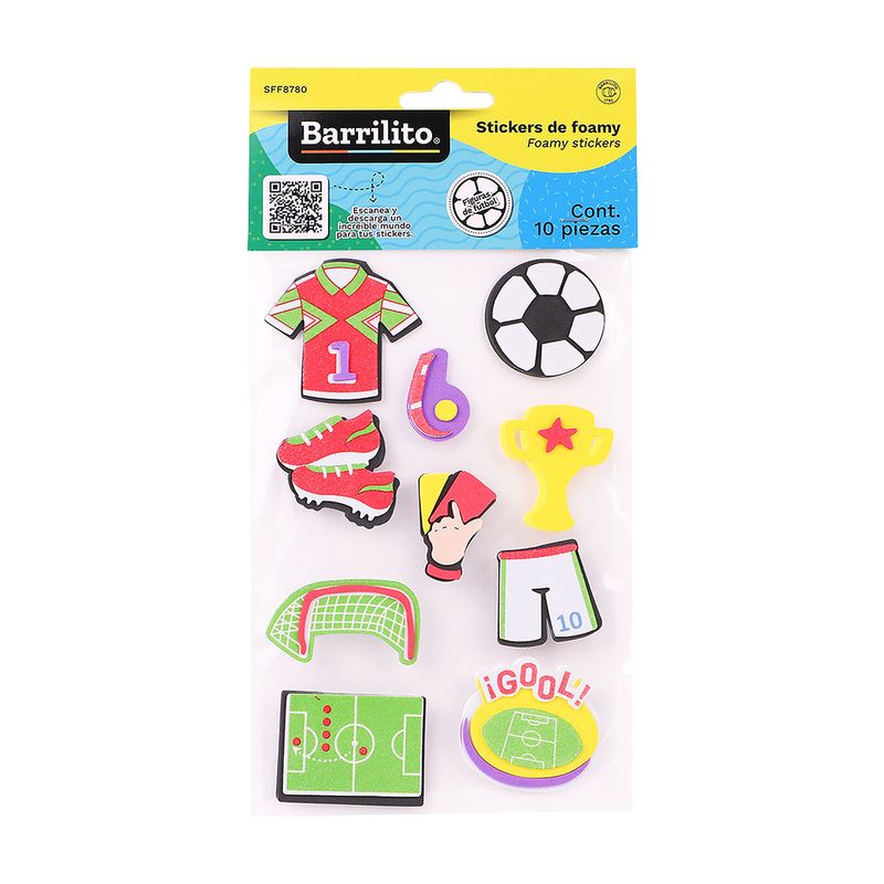 81992 - STICKERS FOAMY DE FUTBOL BARRILITO
