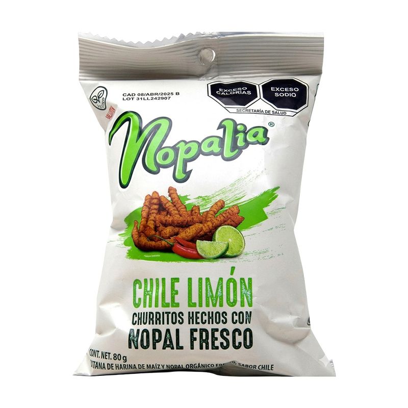 46782 - CHURRITOS DE NOPAL CHILE Y LIMÓN 80g