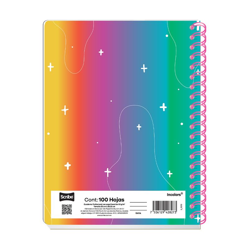 83049 - CUADERNO PROFESIONAL 100H C-7 INCOLORS