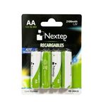 83208 - Pilas Nextep AA Recargables HR6 NiMH 1 2V C/4 Piezas 2100mAh