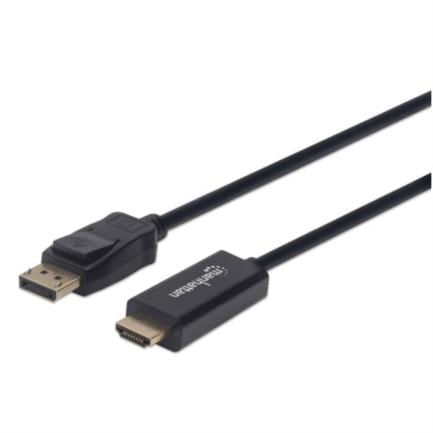 84594 - Cable Manhattan Displayport-M a HDMI-M 4K 1 8m Color Negro