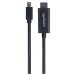 84655 - Cable Manhattan Mini DisplayPort a HDMI 1080p 1 8m Color Negro
