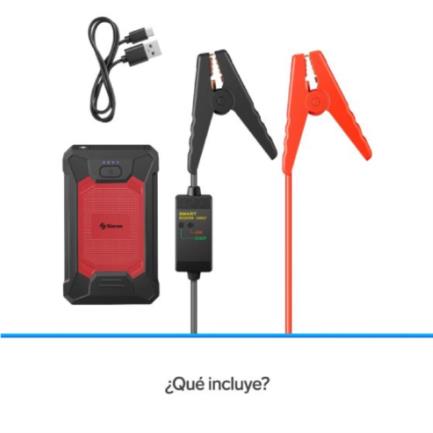 85077 - Arrancador Steren para Auto Compacto o SUV Power Bank Linterna LED