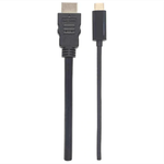84800 - Cable Manhattan Adaptador USB-C a HDMI 4K Salida 2m Color Negro