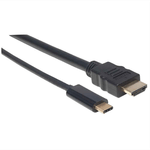84799 - Cable Manhattan Adaptador USB-C a HDMI 4K Salida 1m Color Negro