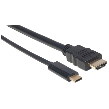 84803 - Cable Manhattan Adaptador USB-C a HDMI 4K Salida 2m Color Negro