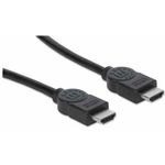 84815 - Cable Manhattan HDMI M-M Alta Velocidad con Canal Ethernet 10m Color Negro