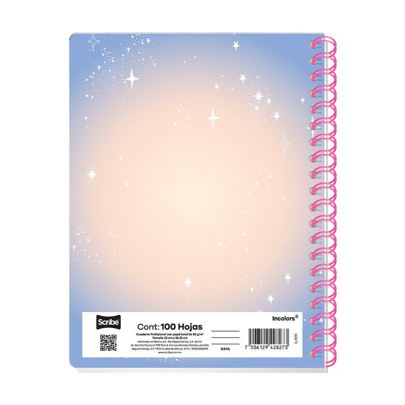84018 - CUADERNO PROFESIONAL 100H RAYAS INCOLORS