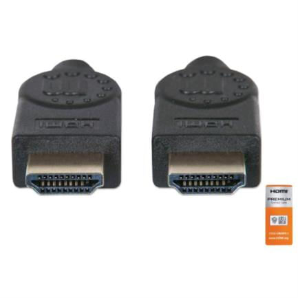 84858 - Cable Manhattan HDMI Alta Velocidad con Canal Ethernet Premium 1m Color Negro