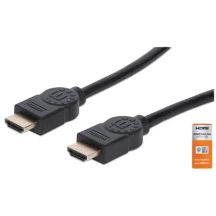 84857 - Cable Manhattan HDMI Alta Velocidad con Canal Ethernet Premium 1m Color Negro