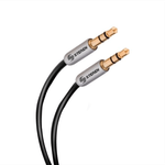 84912 - Cable Auxiliar Steren Plug a Plug 3 5mm Ultradelgado Conectores Reforzados 90cm