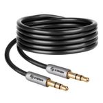 84913 - Cable Auxiliar Steren Plug a Plug 3 5mm Ultradelgado Conectores Reforzados 90cm