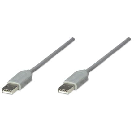 84243 - Cable Manhattan USB A-A 1 8m Color Gris