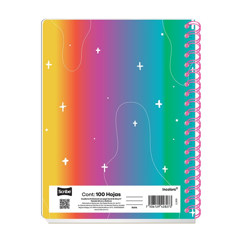 83976 - CUADERNO PROFESIONAL 100H C-5 INCOLORS